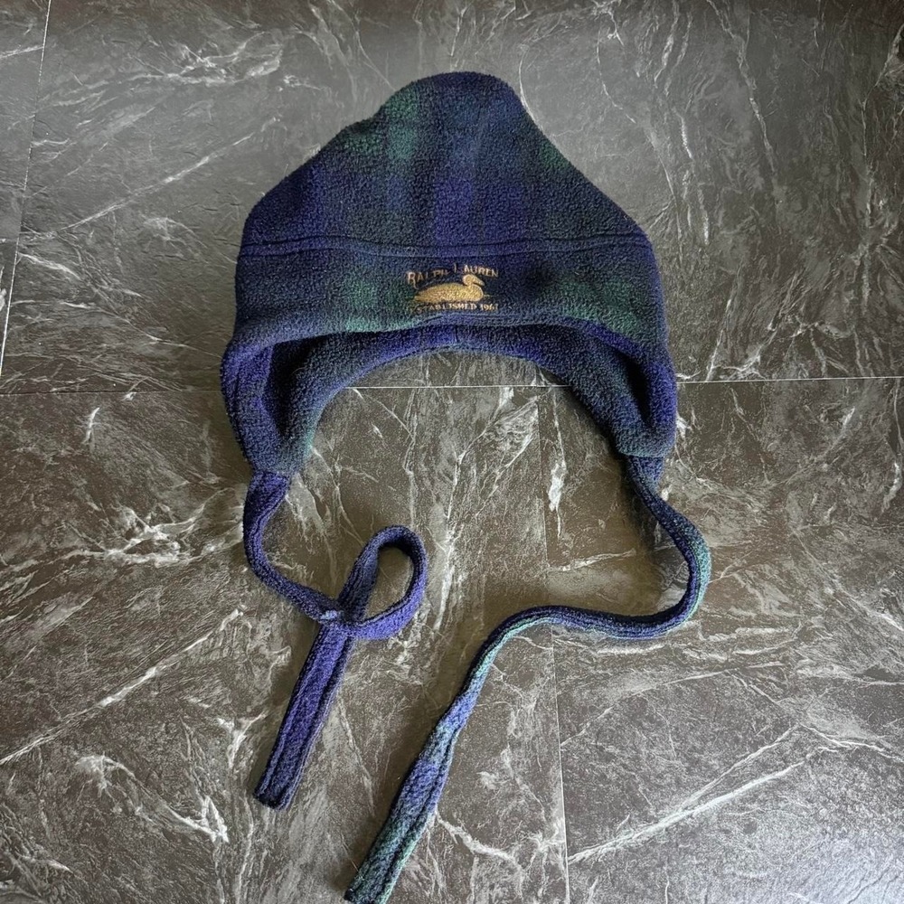 Polo Ralph Lauren Boy's Green Vtg Plaid EarFlap Hat